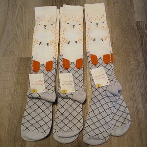 Xhilaration 3 Pairs Women Shoe Size 4-10 Beaver Knee High Socks Grey Multicolor